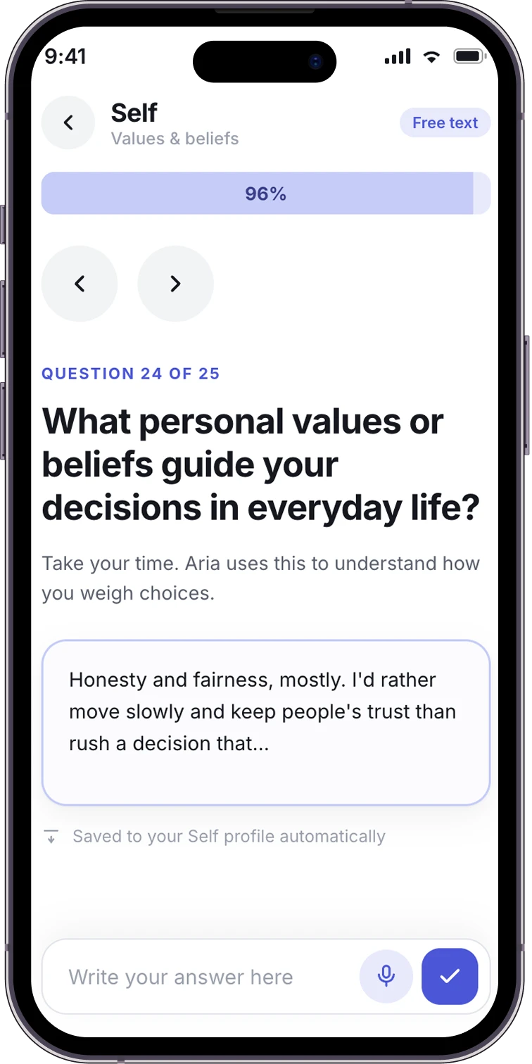 Conversational AI coach