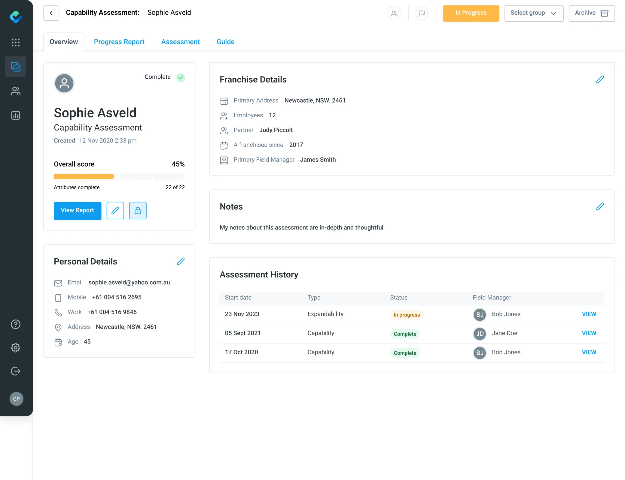 FranchiseLab recruitment platform
