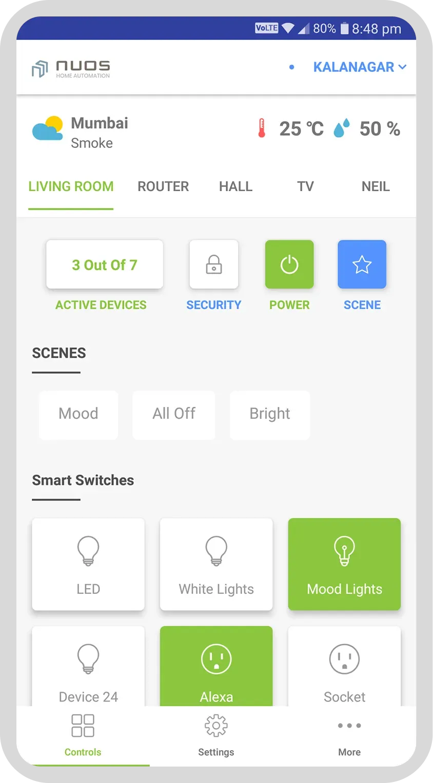 Smart home IoT mobile app