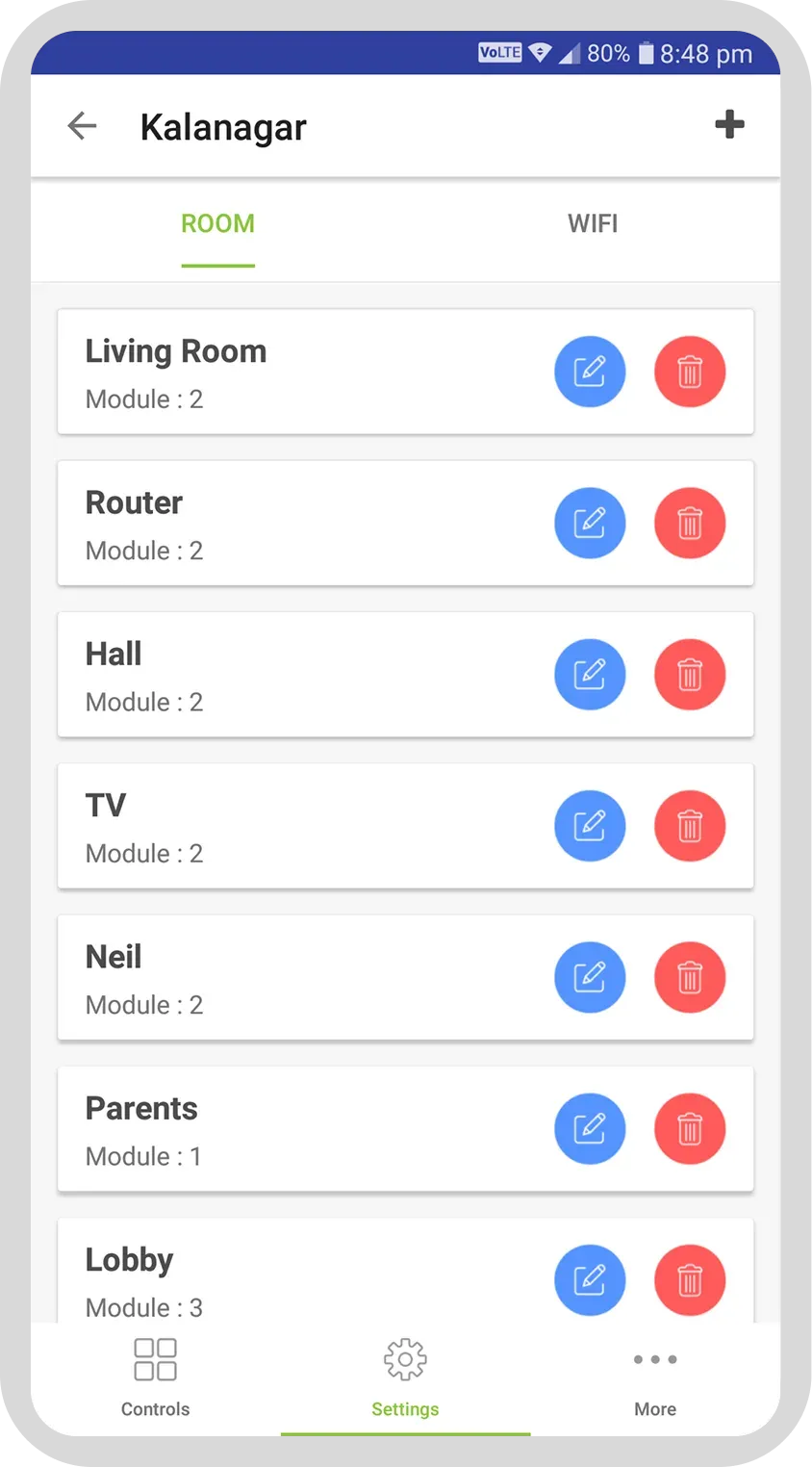 Smart home IoT mobile app