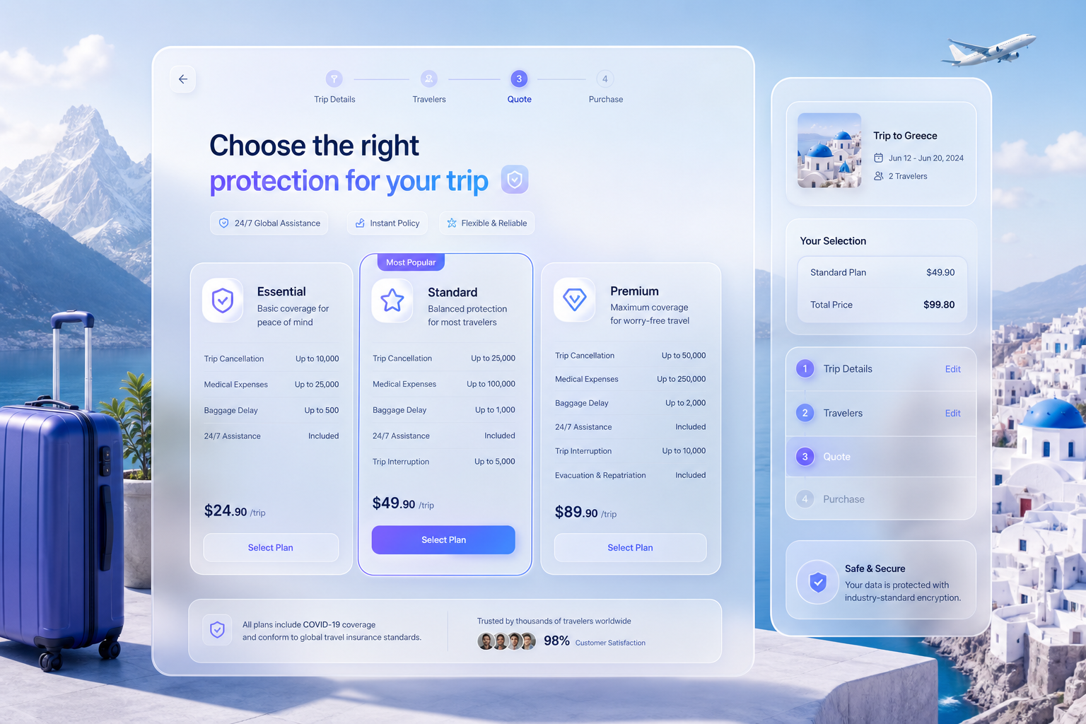 Built a white label travel insurance booking microsite for B2B2C distribution